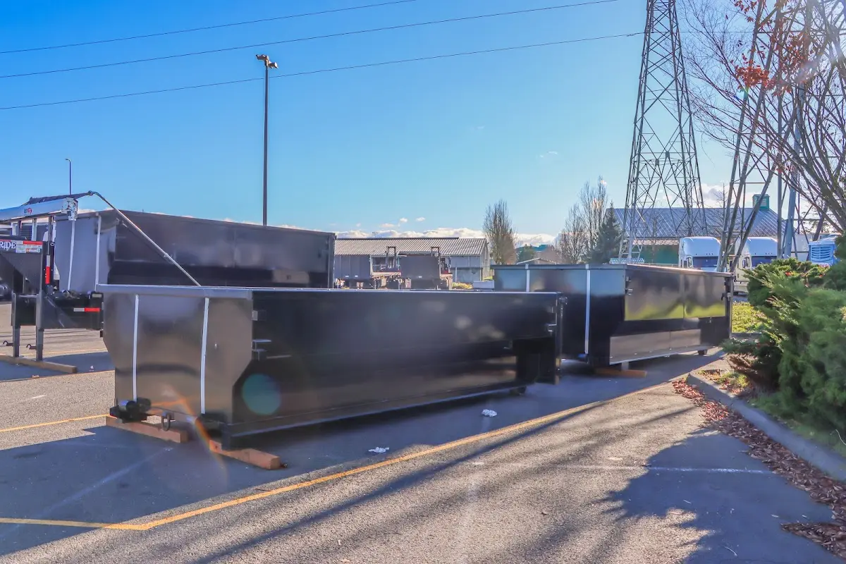 Roll-off dumpster ready for waste disposal at job site for 12 Yard Dumpster Rental in Murray